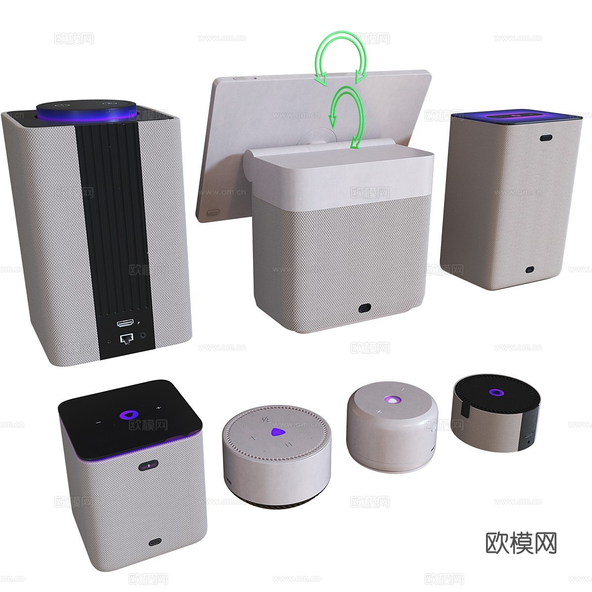 现代 Yandex Station 系列电子产品3d模型下载（渲染图6）