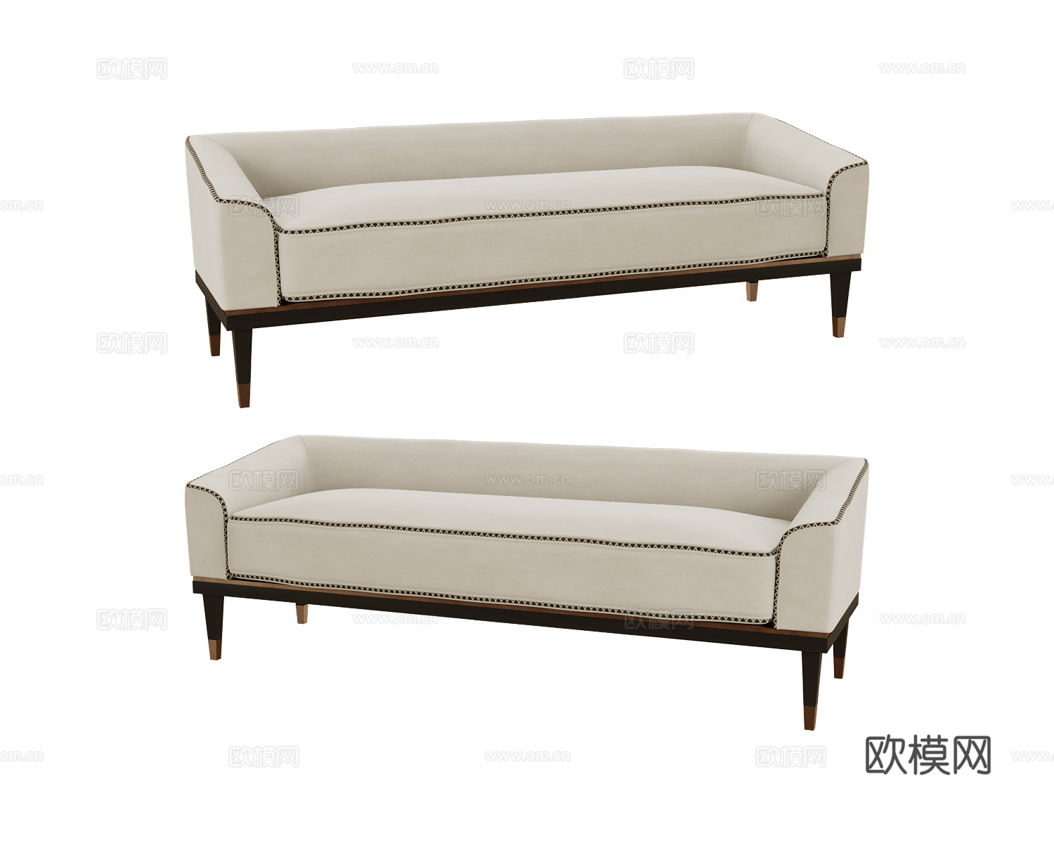CPRN HOMOOD 美式多人沙发3d模型下载