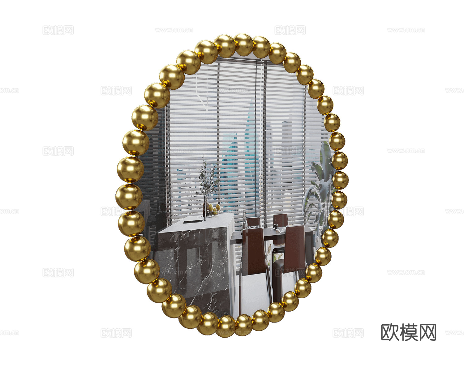 GHIDINI1961 意式挂镜 镜子3d模型下载（渲染图2）