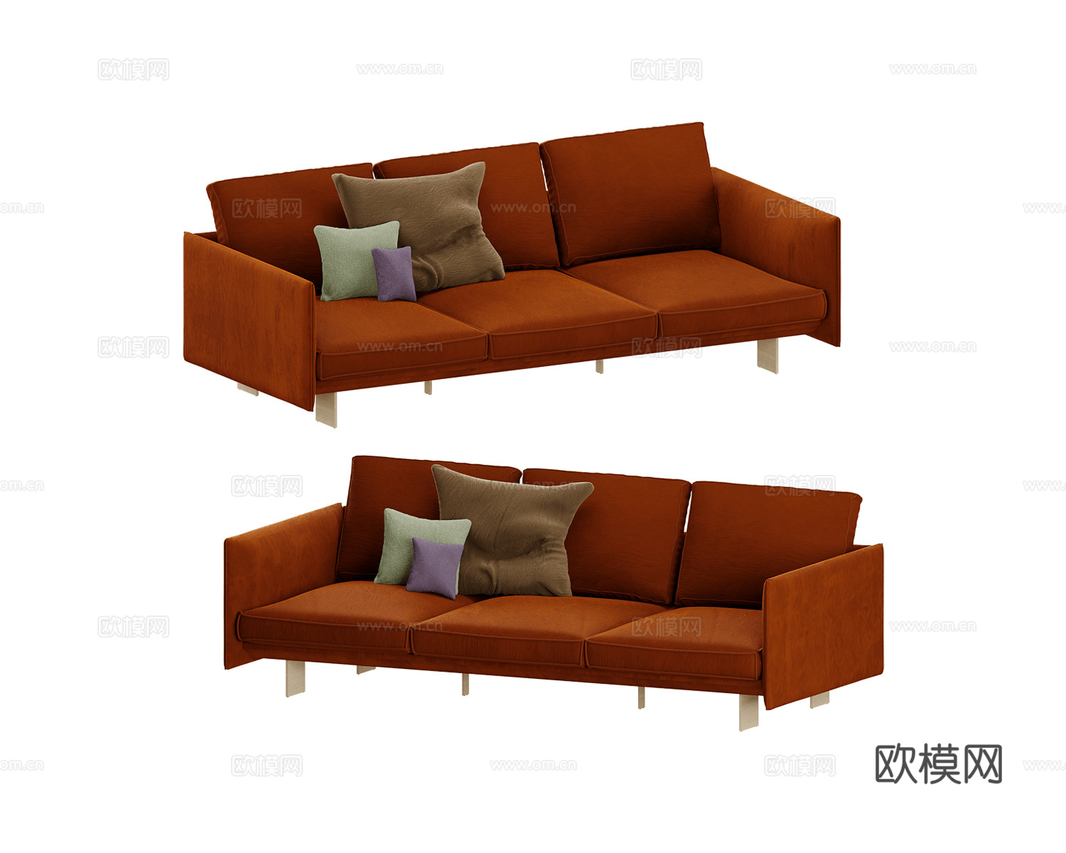 Sancal 三人沙发3d模型下载