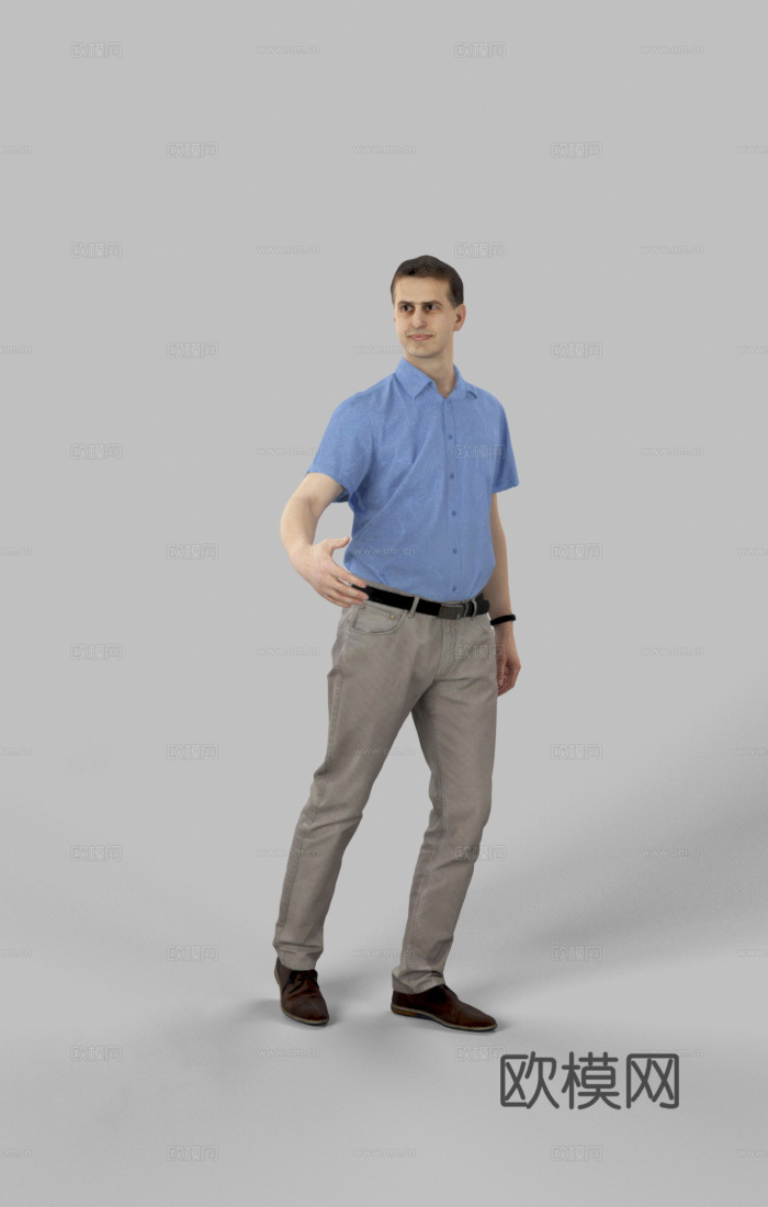 现代人物 三维人物 站姿男人su模型