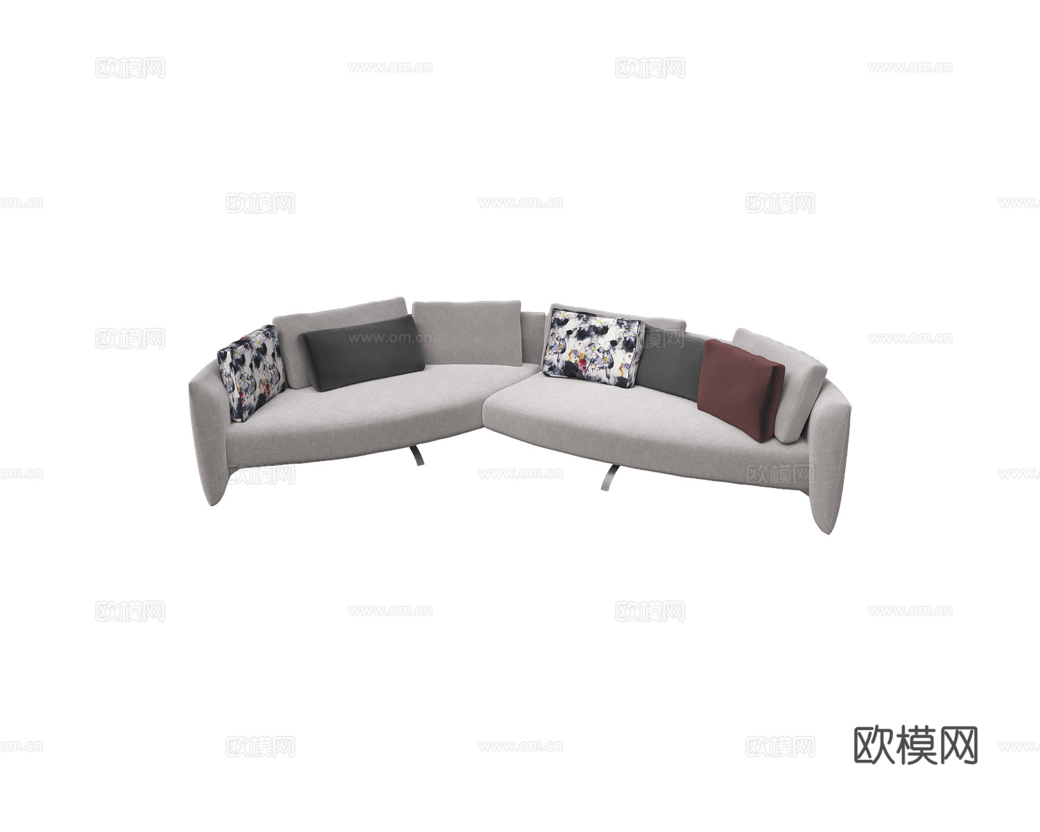 ERBA ITALIA 意式多人沙发3d模型下载（渲染图1）