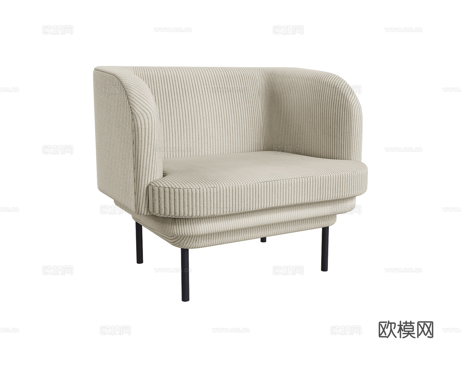 ENOstudio 单人沙发3d模型下载（渲染图2）