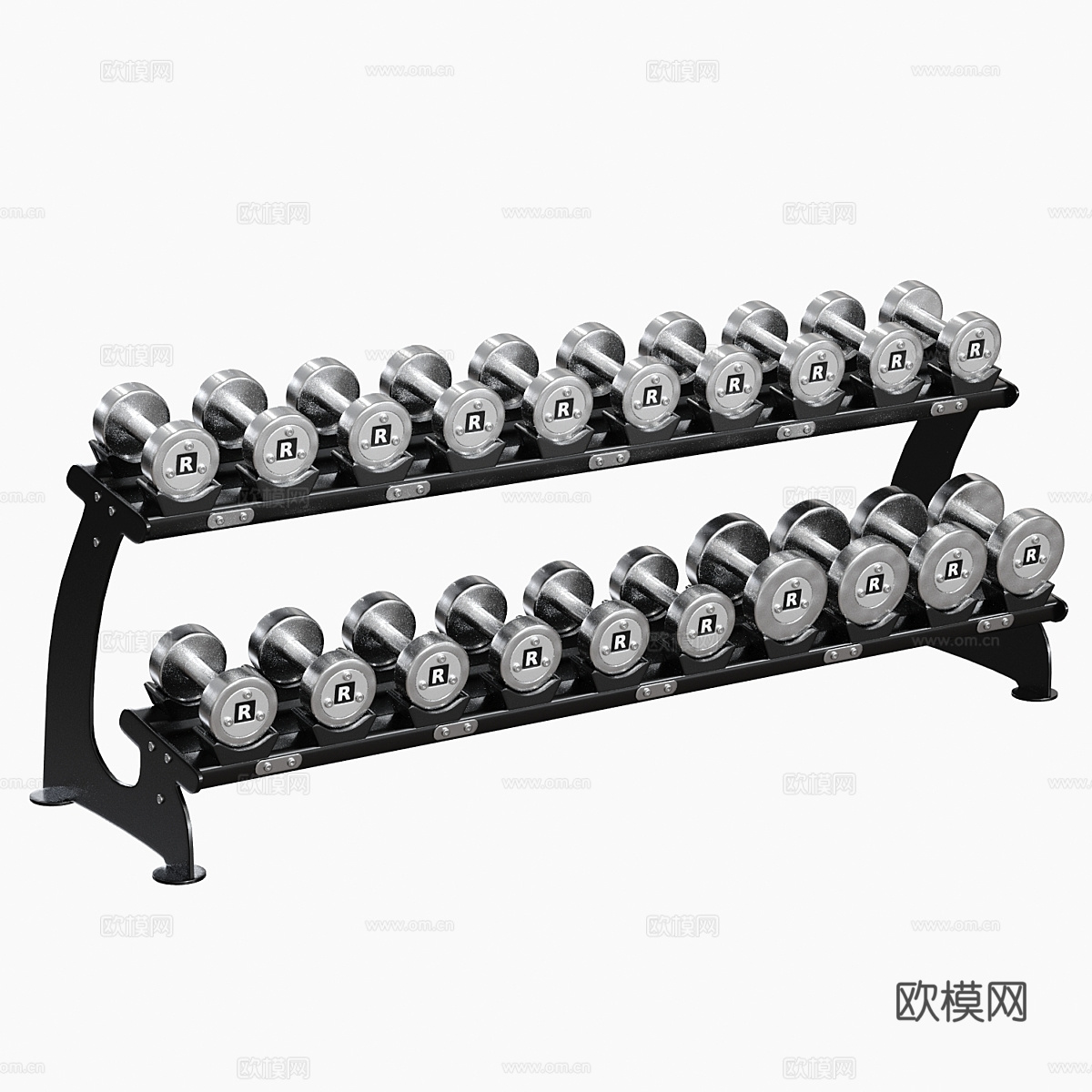 哑铃3d模型下载（渲染图1）