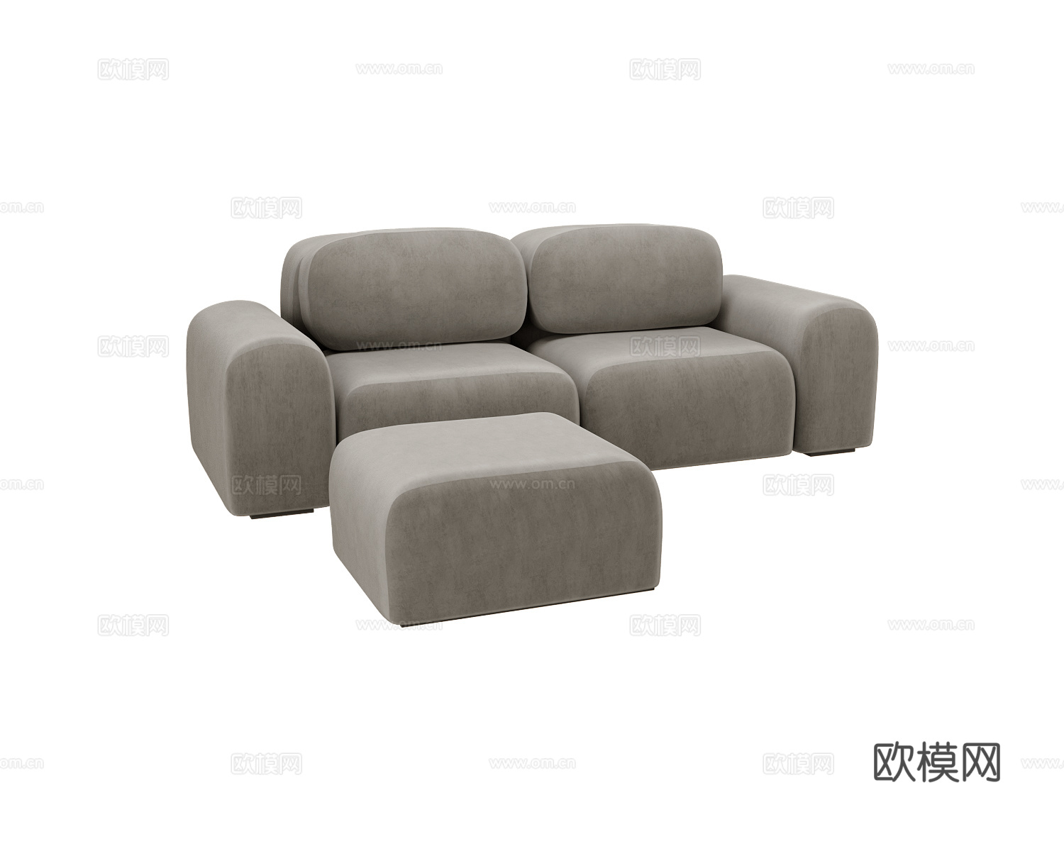 Masterfabrik 双人沙发 脚踏3d模型下载