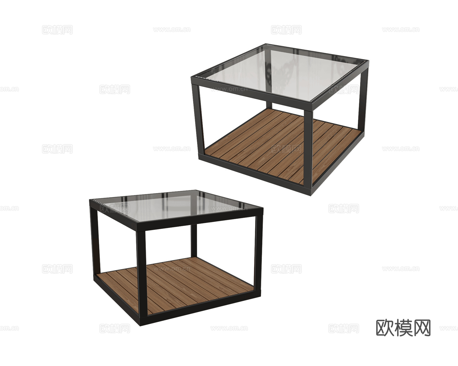 Röshults 玻璃茶几3d模型下载