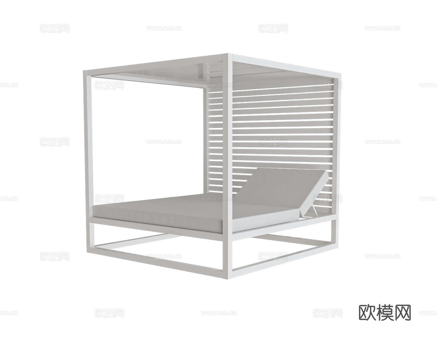 Gandía Blasco 双人床 户外躺椅3d模型下载（渲染图1）