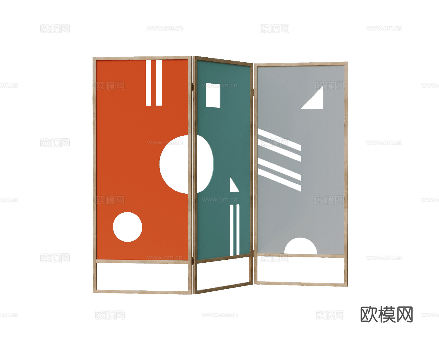 Yaratam Design 原木风屏风3d模型下载