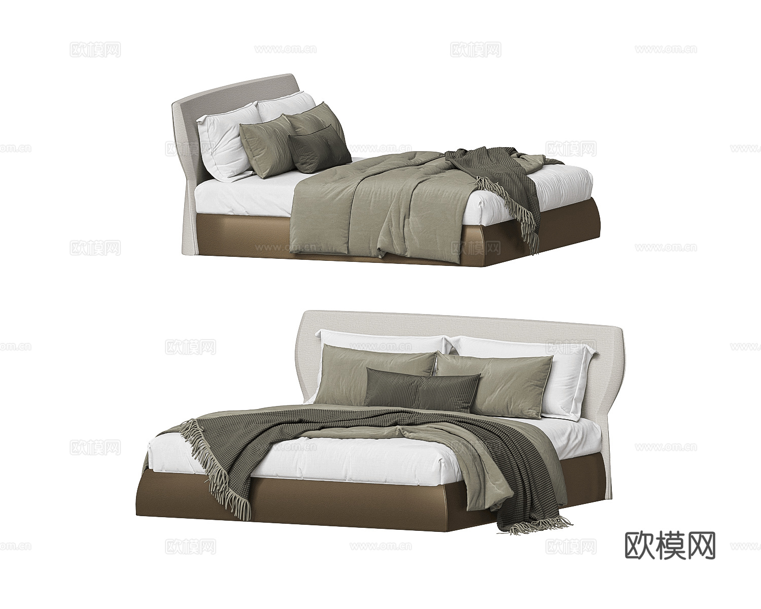 Esedra 意式双人床3d模型下载