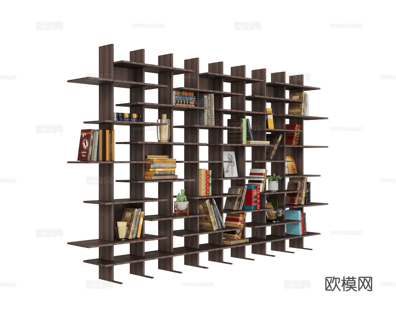 Pacini & Cappellini 中古风书架3d模型下载（渲染图2）