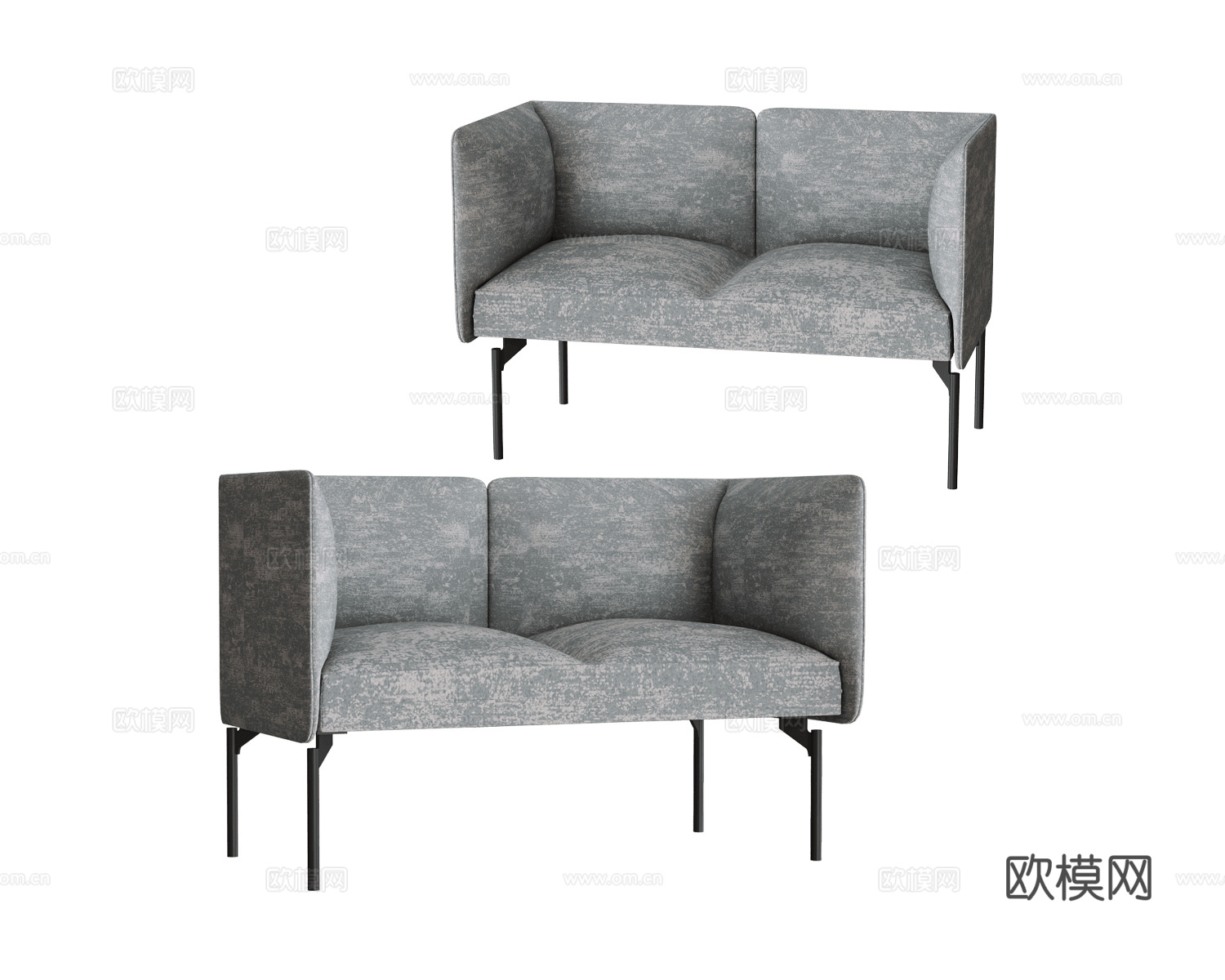 Saiwala 双人沙发3d模型下载