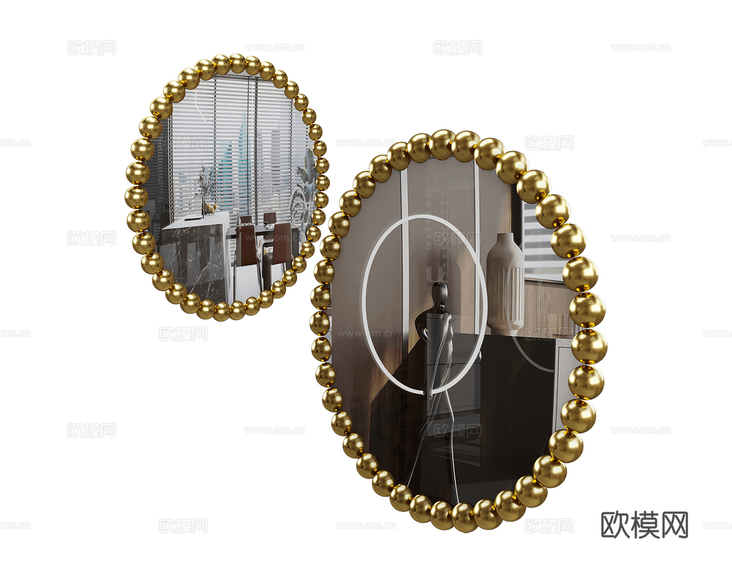 GHIDINI1961 意式挂镜 镜子3d模型下载（渲染图1）