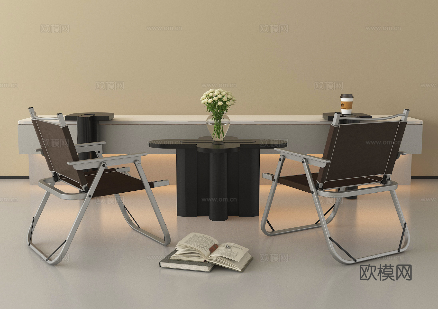 现代办公桌椅   会议桌椅su模型