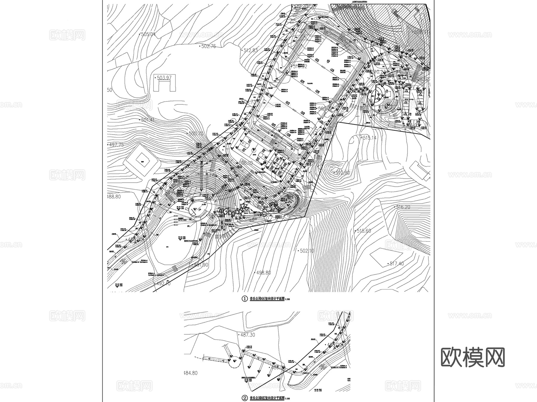 成都麓湖绿地公园全域景观规划设计CAD施工图全套cad施工图