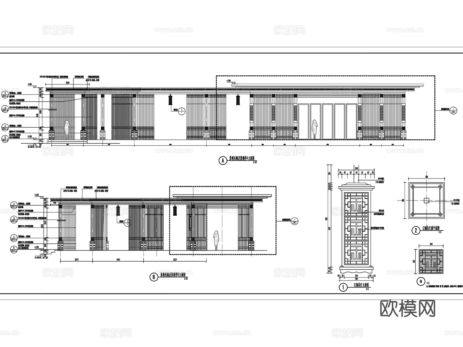 成都蓝光雍锦王府示范区景观CAD施工图全套cad施工图