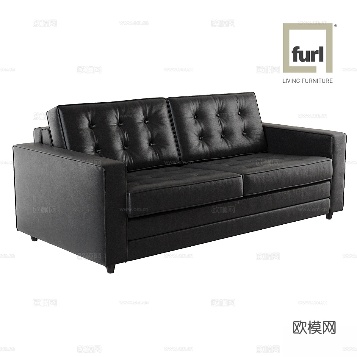 Furl复古沙发床3d模型下载