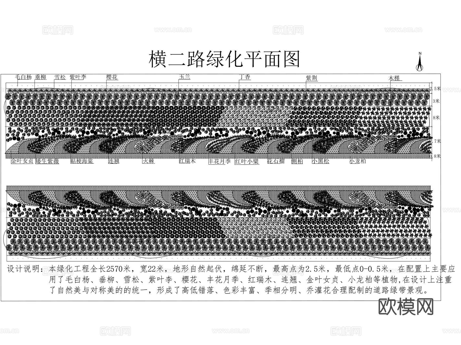 城市道路景观规划改造CAD施工图集 150套cad施工图
