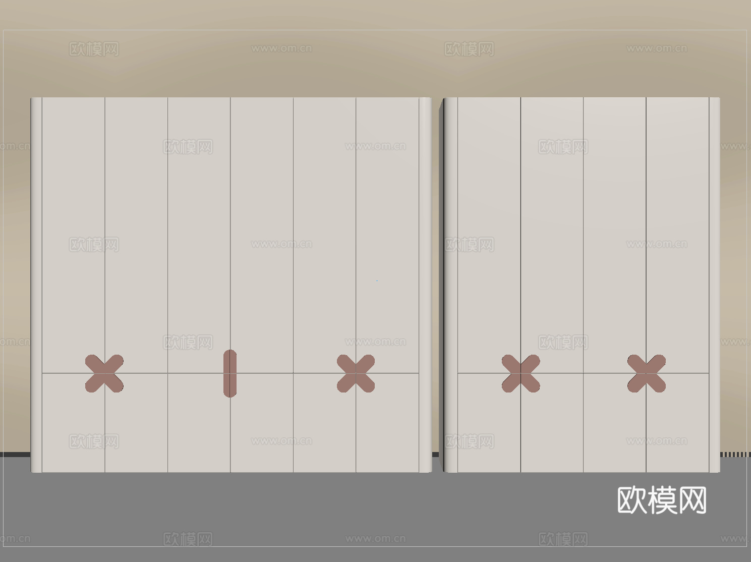 现代儿童衣柜su模型