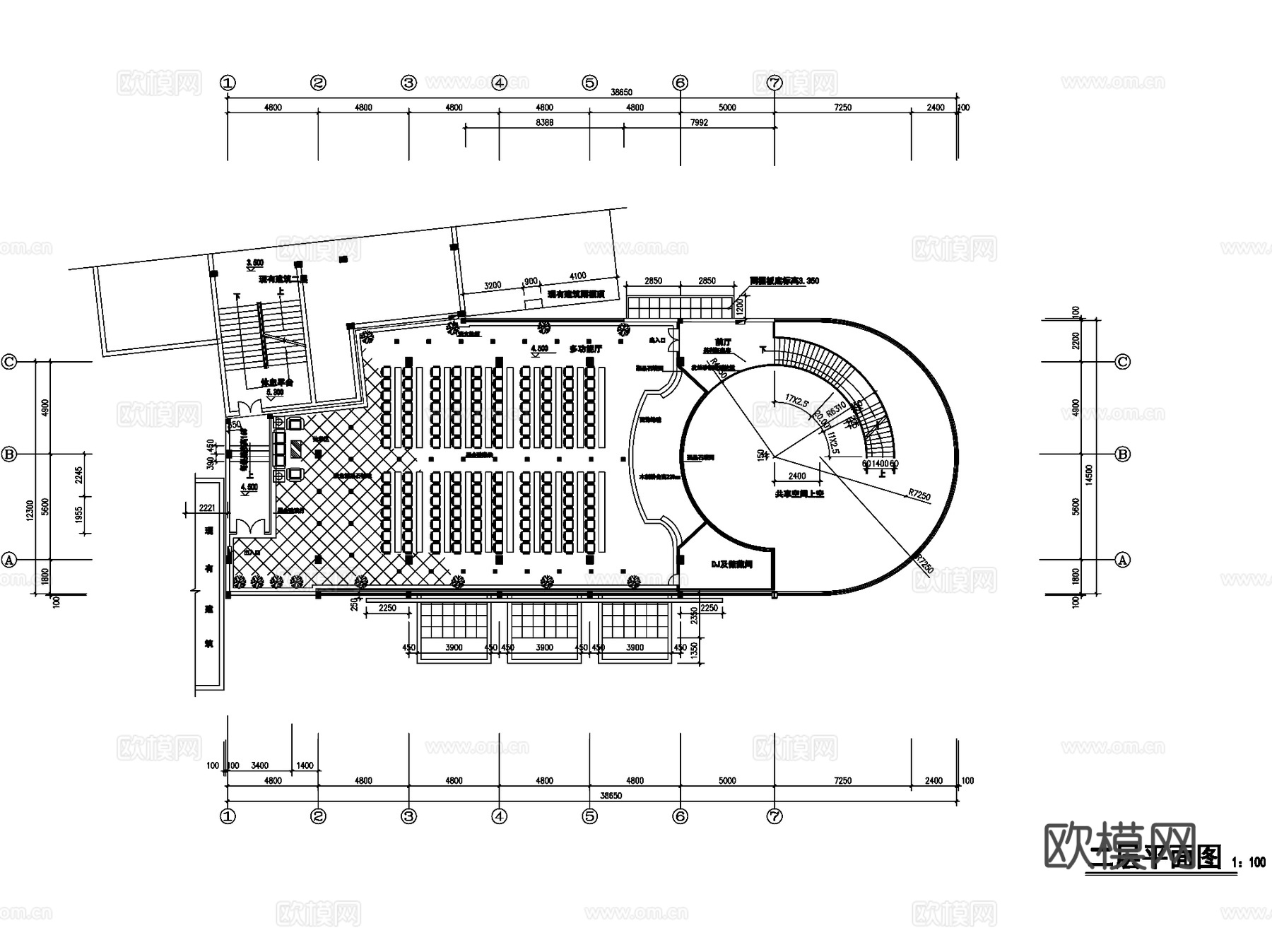 银行营业厅ATM机室内装饰CAD施工图集cad施工图