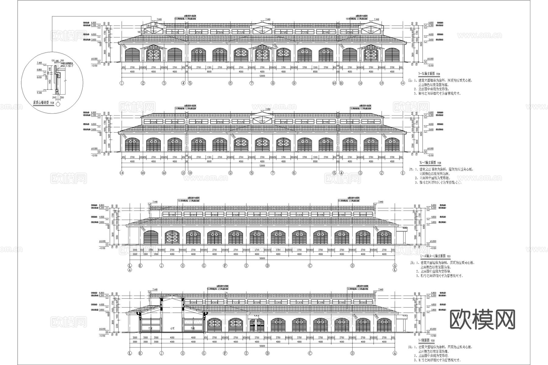 马厩 马场 马匹养殖场 马圈 马匹训练场cad施工图