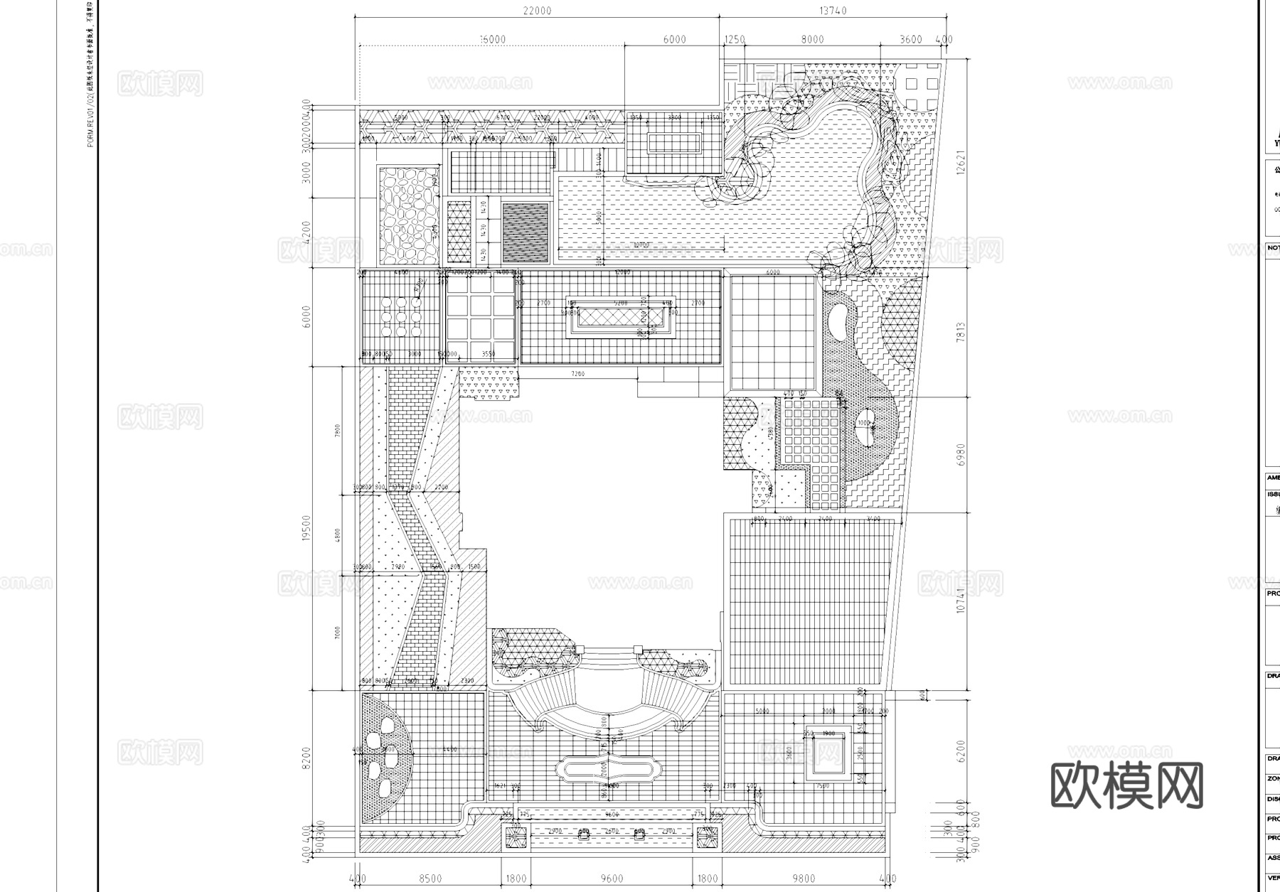 别墅花园庭院景观设计整套CAD施工图集 13套cad施工图