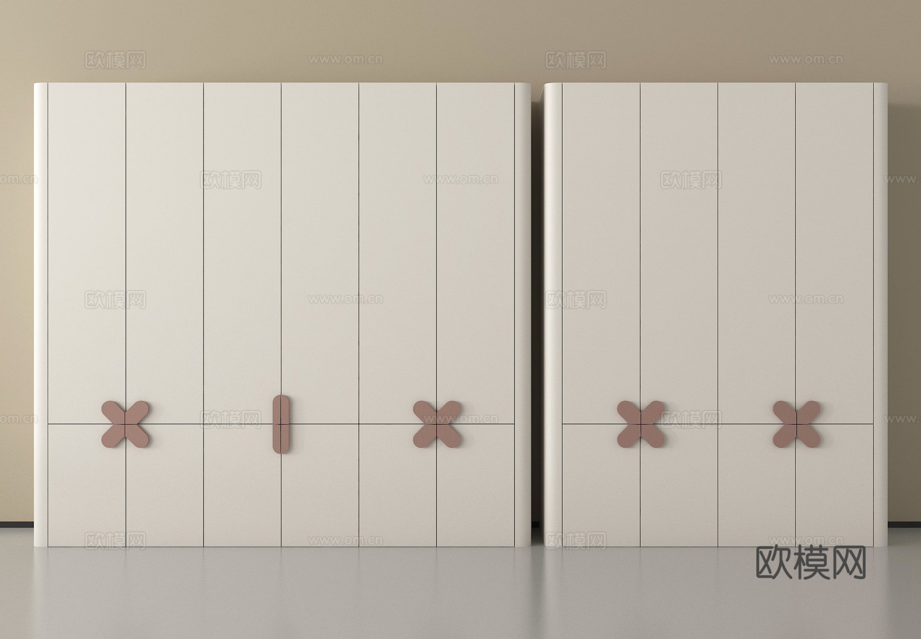 现代儿童衣柜su模型