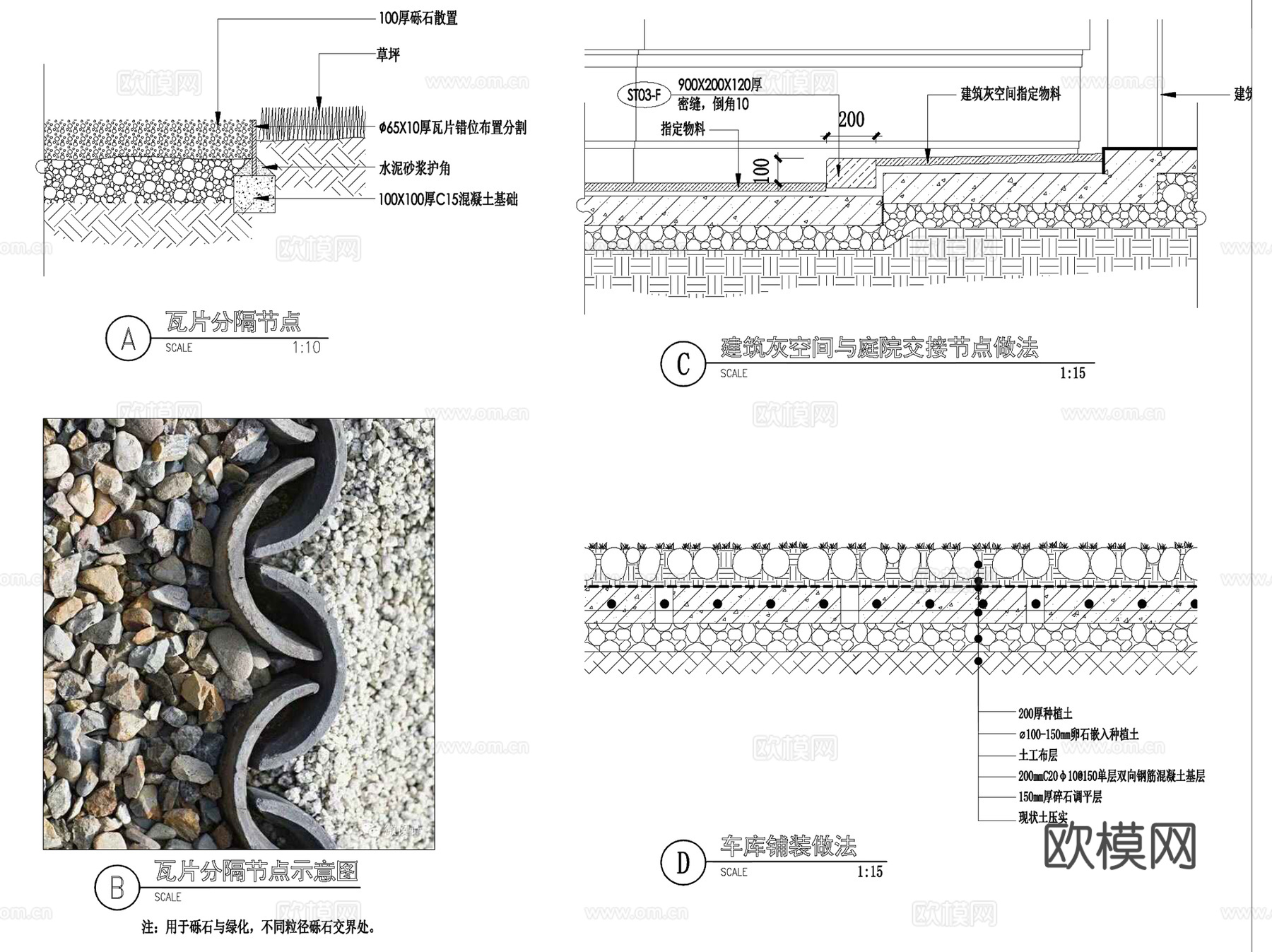 成都绿城多利桃花源农庄样板区景观设计CAD施工图全套cad施工图