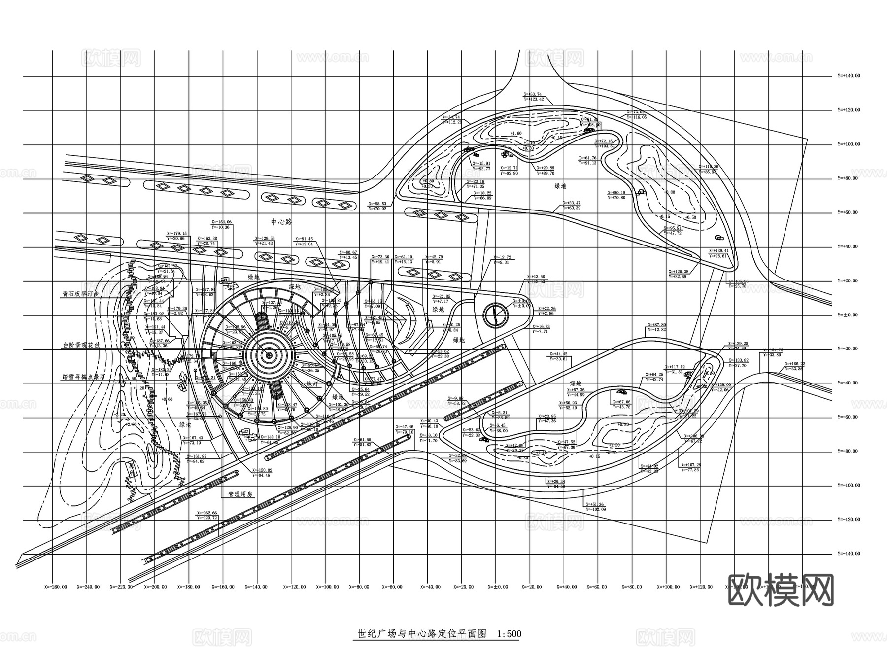 园林景观休闲广场绿地CAD施工图集 100套cad施工图