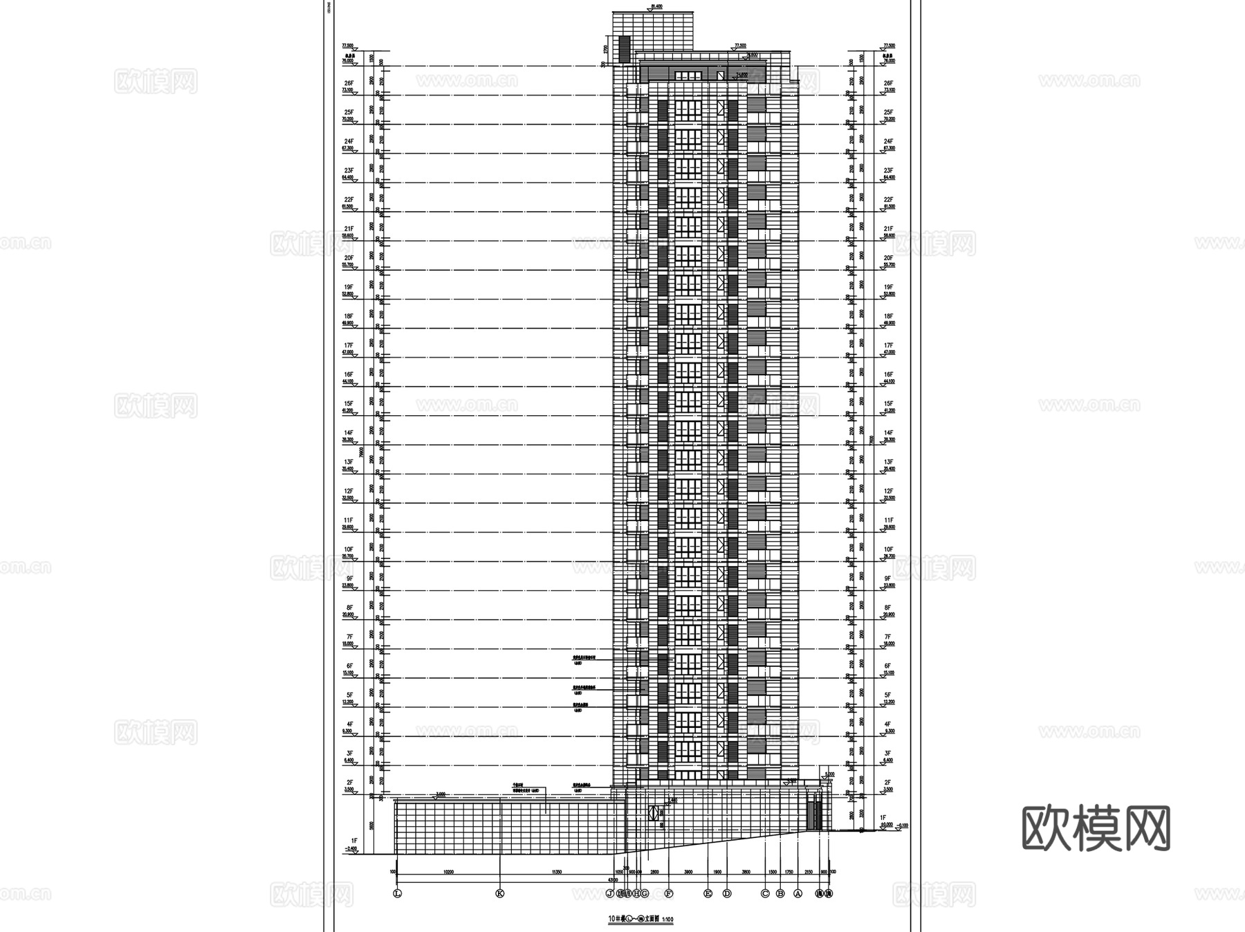 217套住宅户型库CAD平立剖面图cad施工图