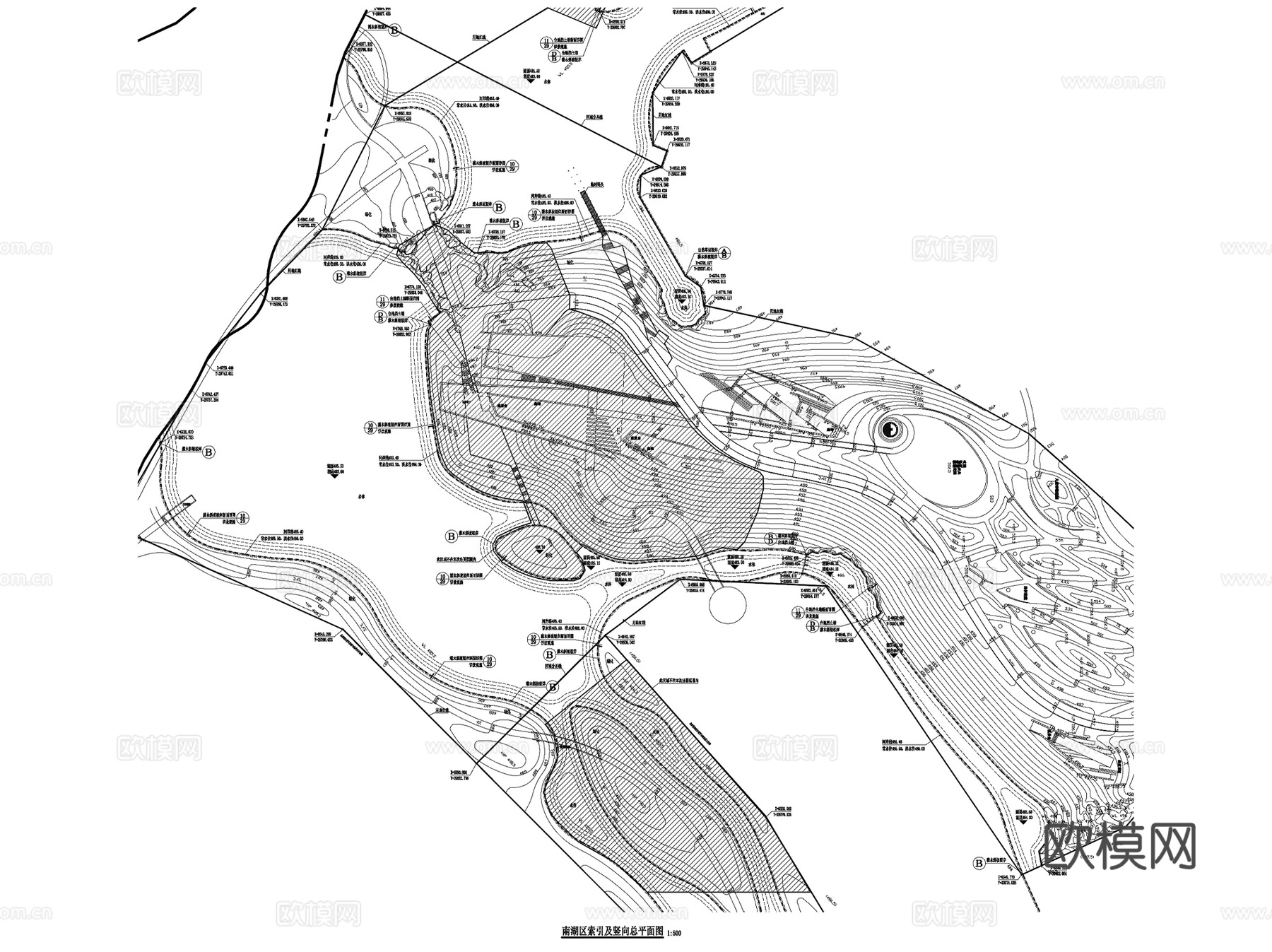 成都麓湖绿地公园全域景观规划设计CAD施工图全套cad施工图
