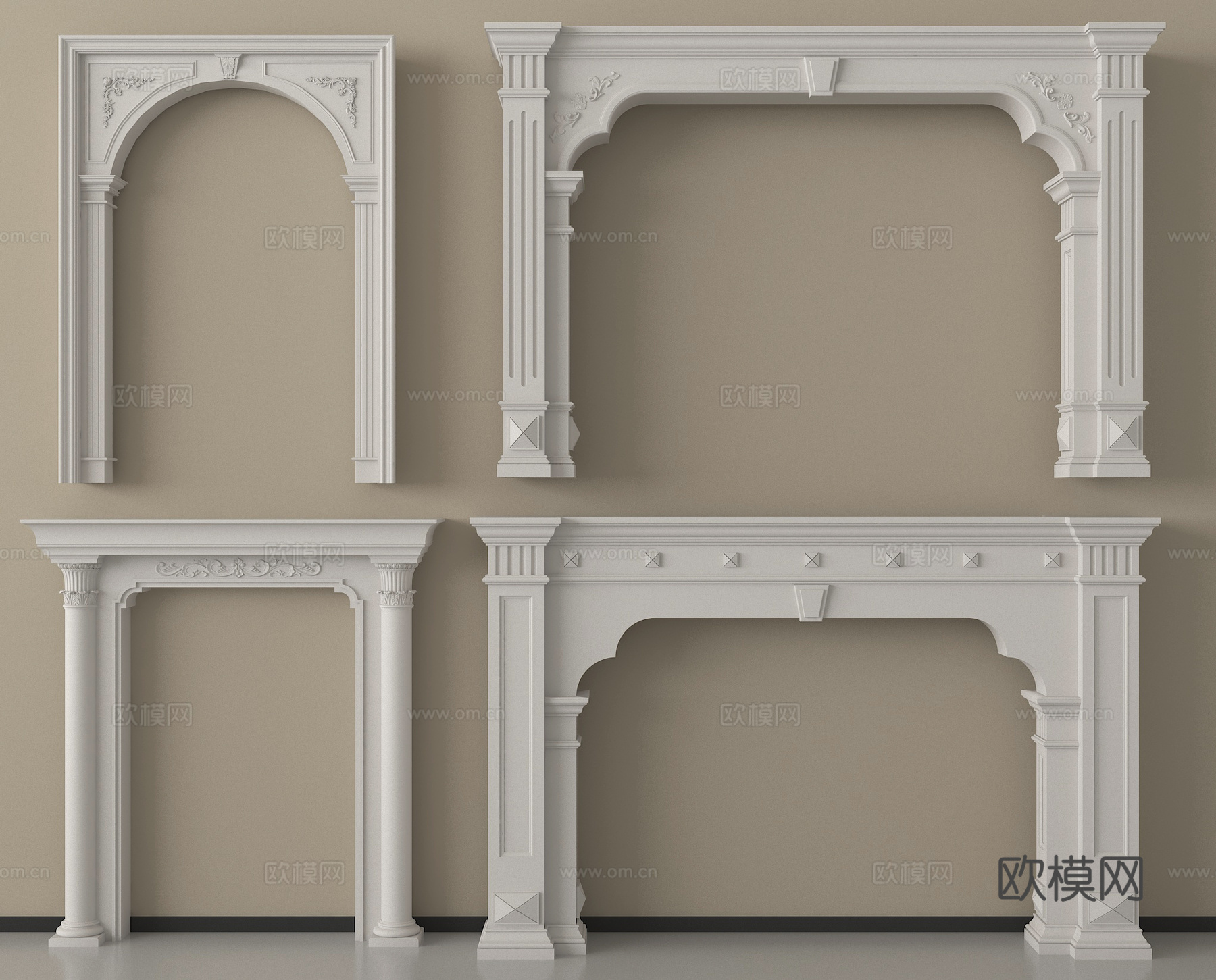 欧式门套垭口3d模型下载