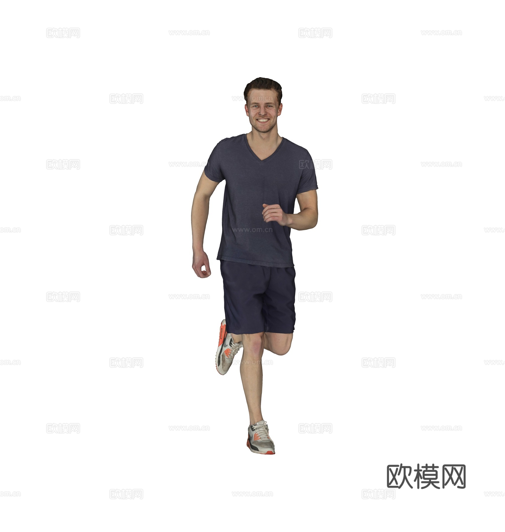 现代人物 三维人物 站姿男人 运动人物su模型