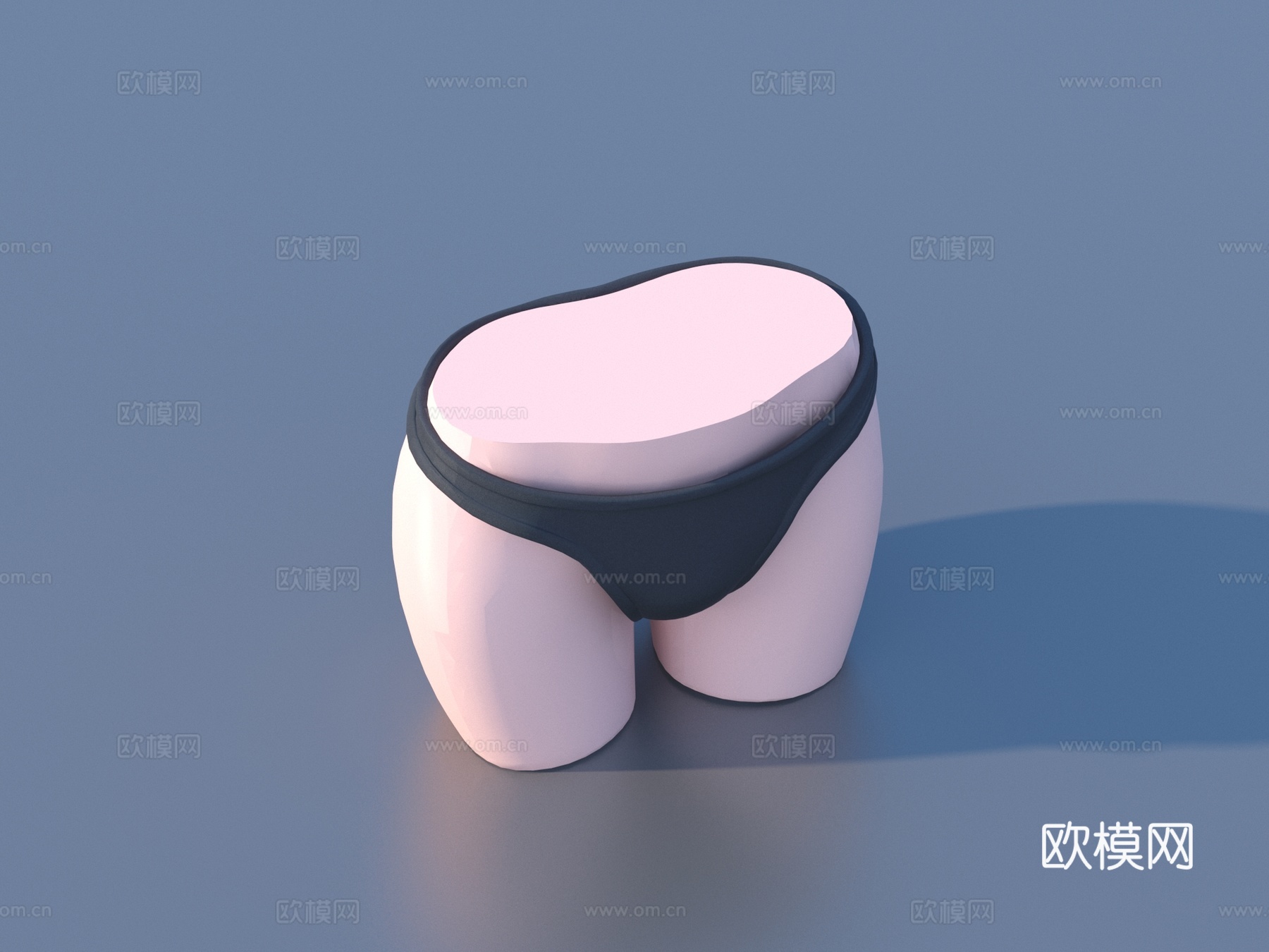 内裤 三角裢 模特3d模型