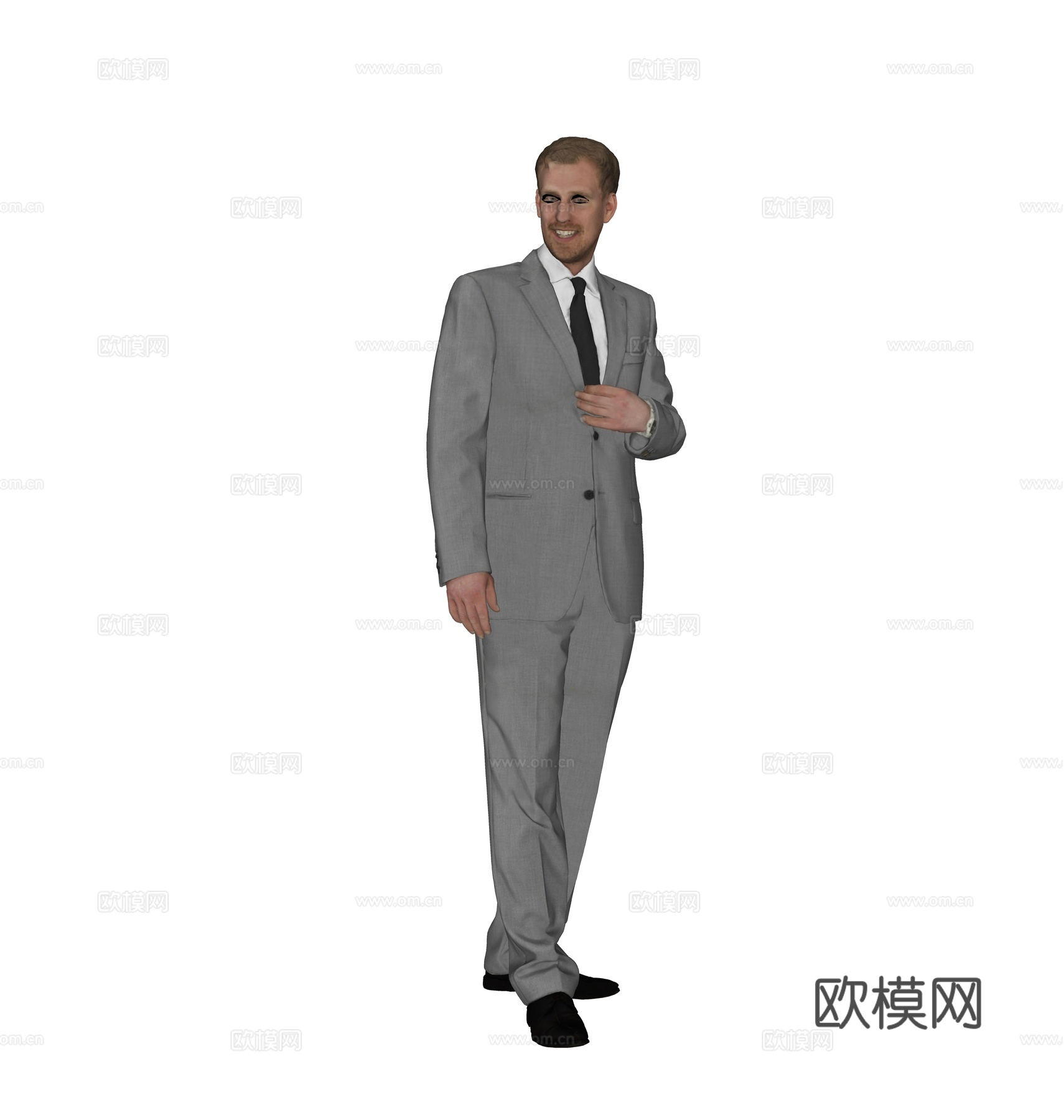 现代人物 三维人物 站姿男人su模型