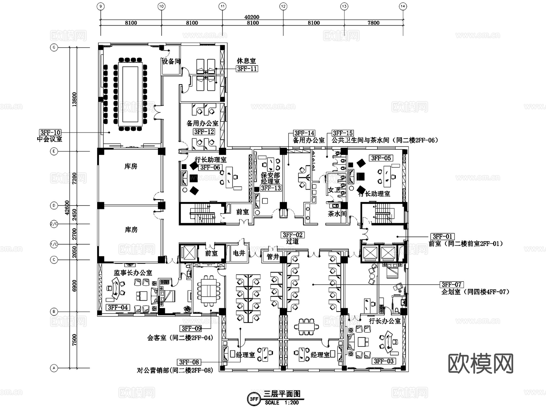 榆次融信村镇银行室内装饰CAD施工图全套cad施工图