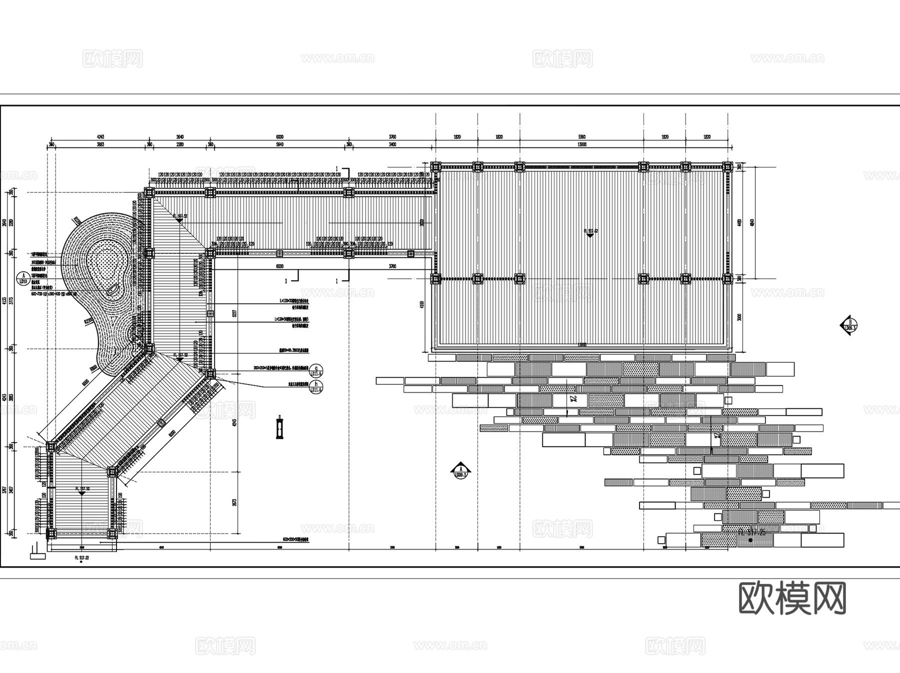 成都蓝光雍锦王府示范区景观CAD施工图全套cad施工图