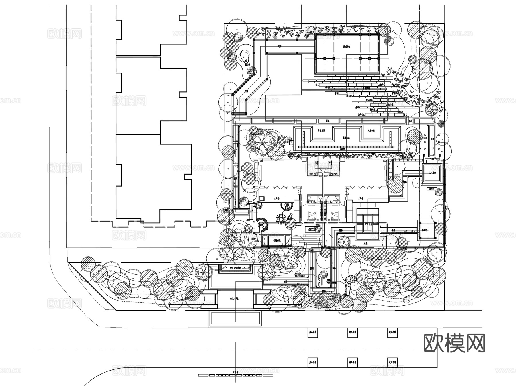 成都蓝光雍锦王府示范区景观CAD施工图全套cad施工图