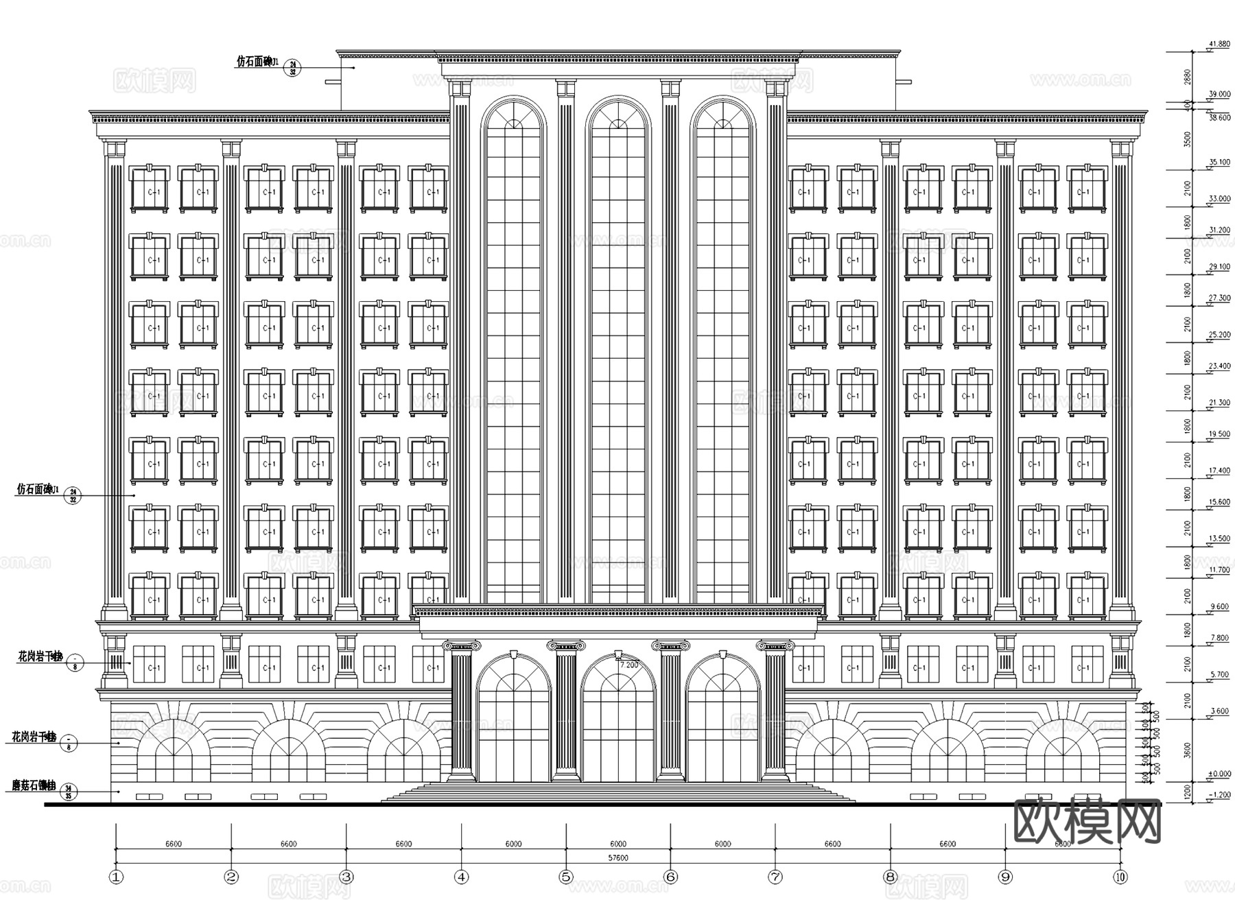 多层高层办公楼写字楼建筑CAD施工图集 84套cad施工图