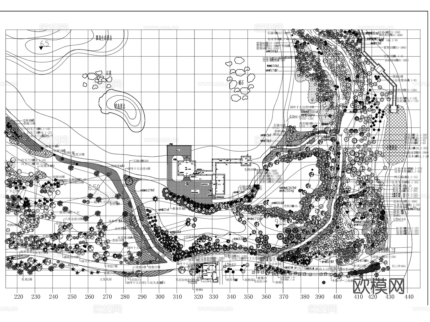 园林景观休闲公园CAD施工图集 82套cad施工图