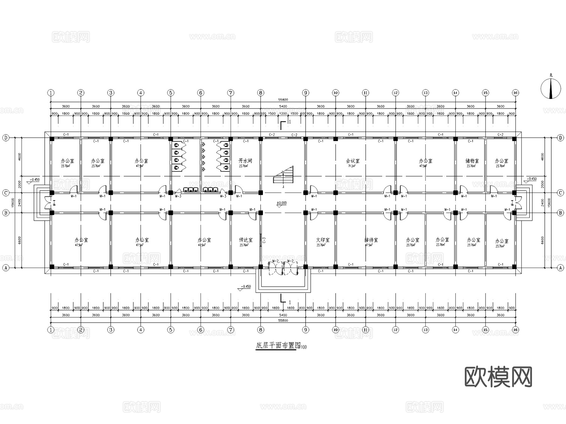 多层高层办公楼写字楼建筑CAD施工图集 84套cad施工图