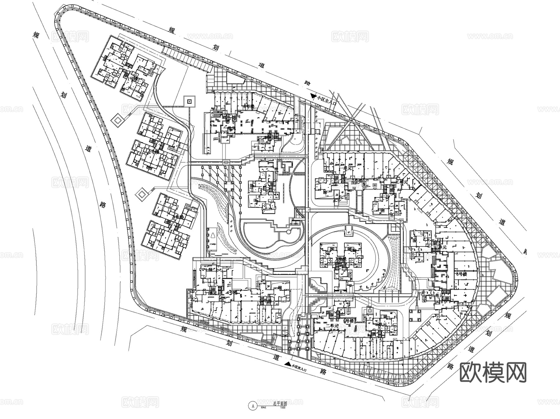 成都龙湖翠微清波大区景观CAD施工图全套cad施工图