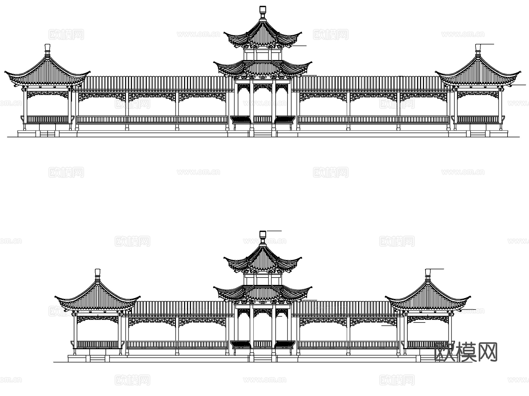 园林景观休闲亭子CAD施工图集 18套cad施工图