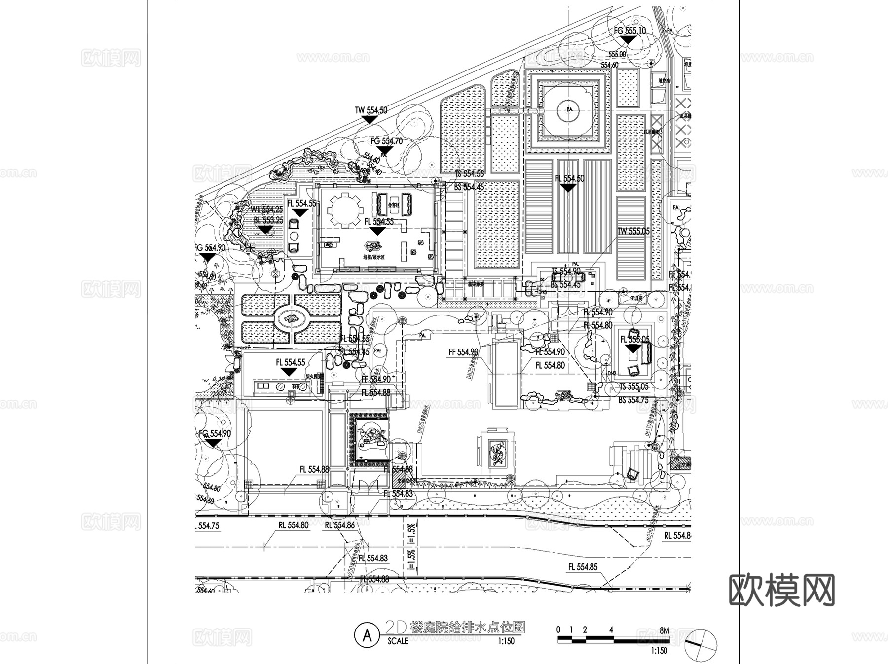 成都绿城多利桃花源农庄样板区景观设计CAD施工图全套cad施工图