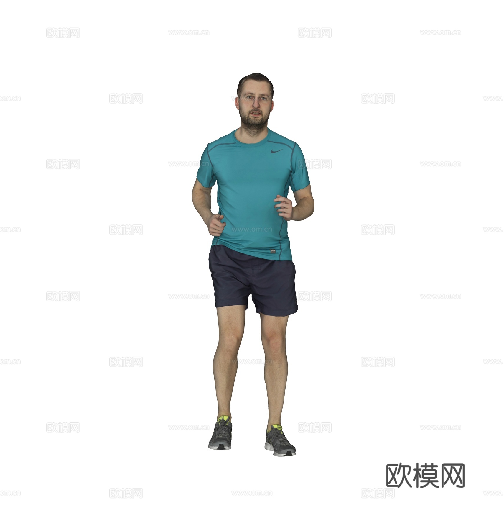 现代人物 三维人物 站姿男人 运动人物su模型