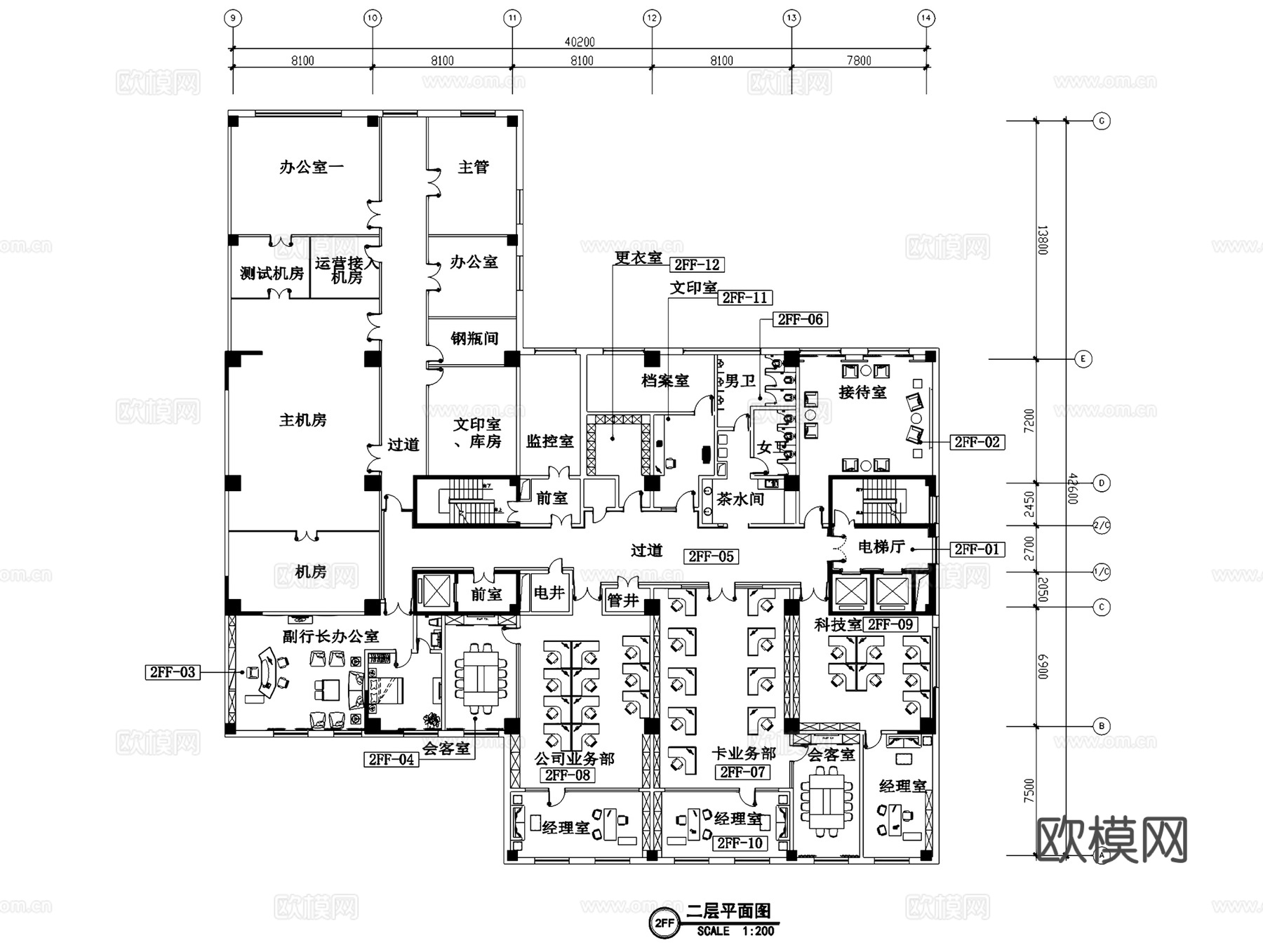 榆次融信村镇银行室内装饰CAD施工图全套cad施工图