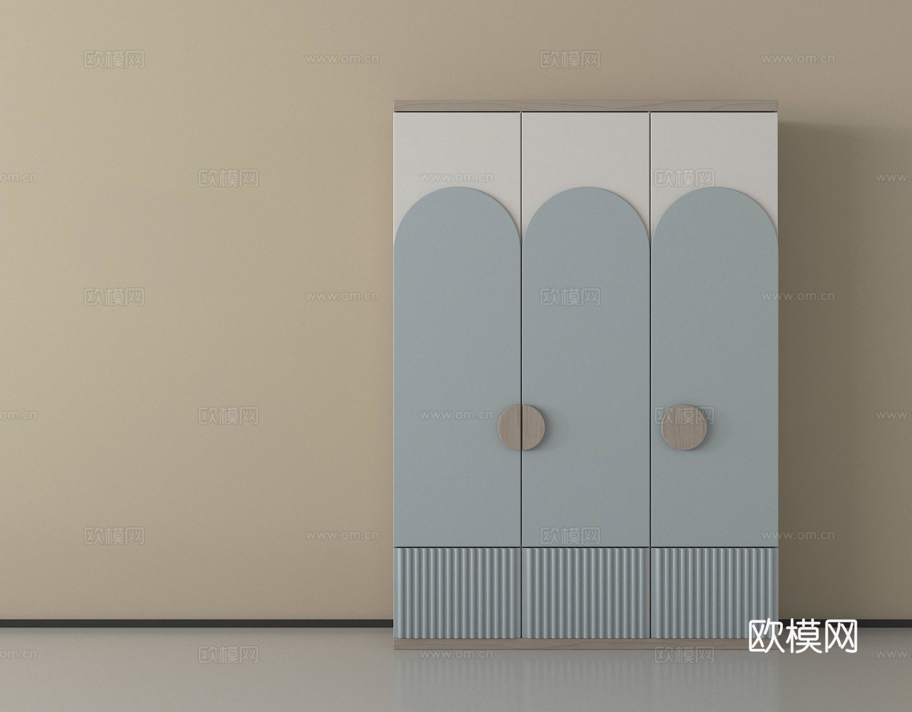 现代儿童衣柜su模型
