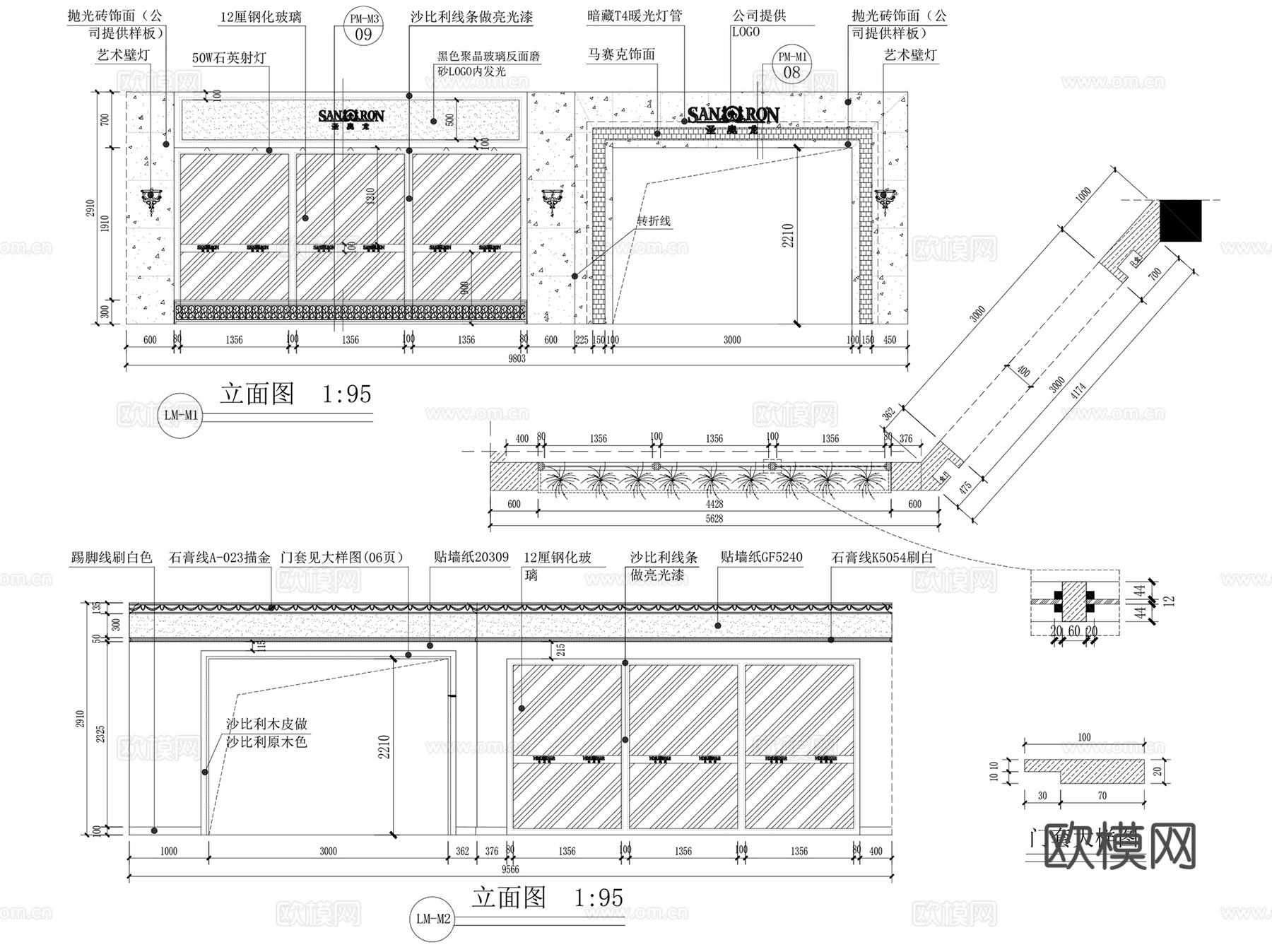 展览厅展览馆会展中心纪念展馆展示厅CAD施工图集 15套cad施工图