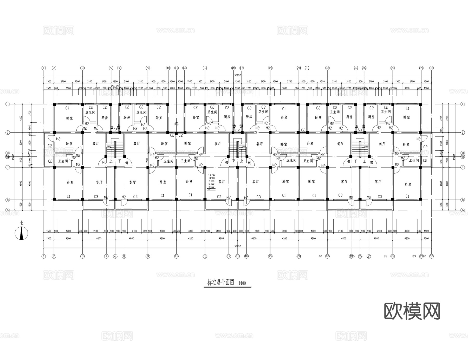 多层小高层各结构住宅楼建筑CAD施工图集 70套cad施工图