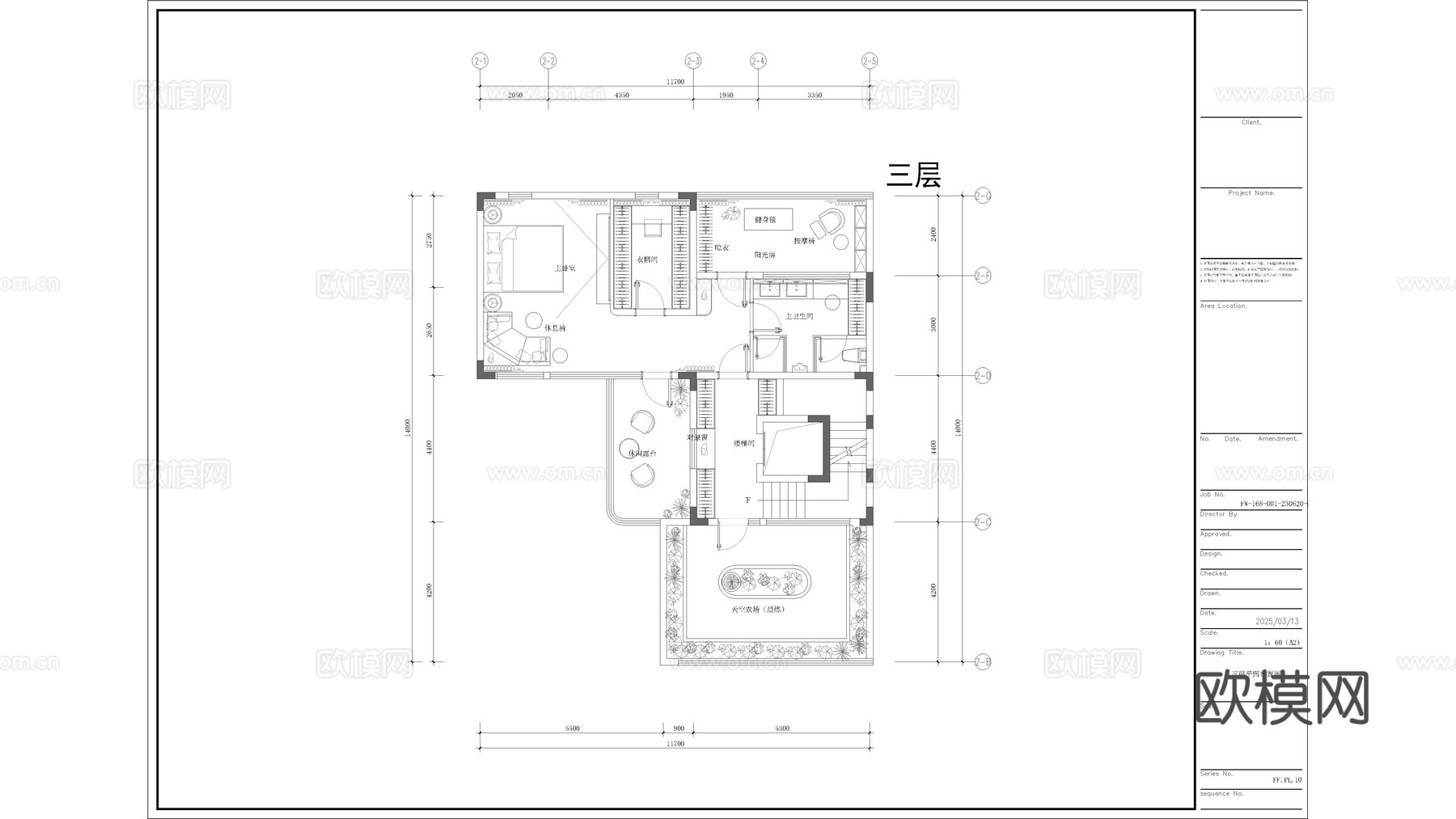 别墅平面户型图cad施工图