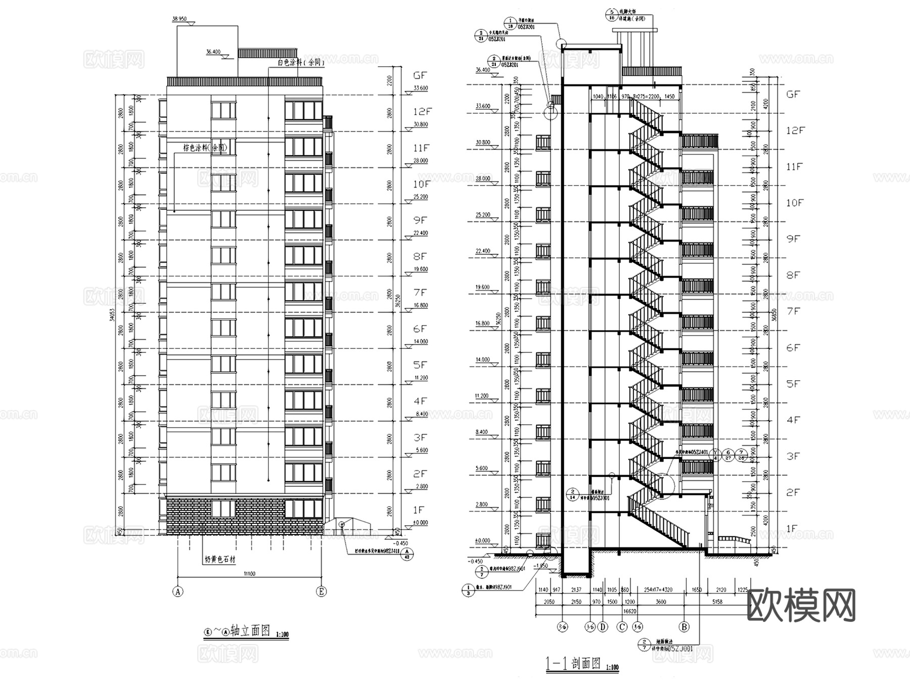 多层小高层各结构住宅楼建筑CAD施工图集 70套cad施工图